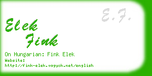 elek fink business card